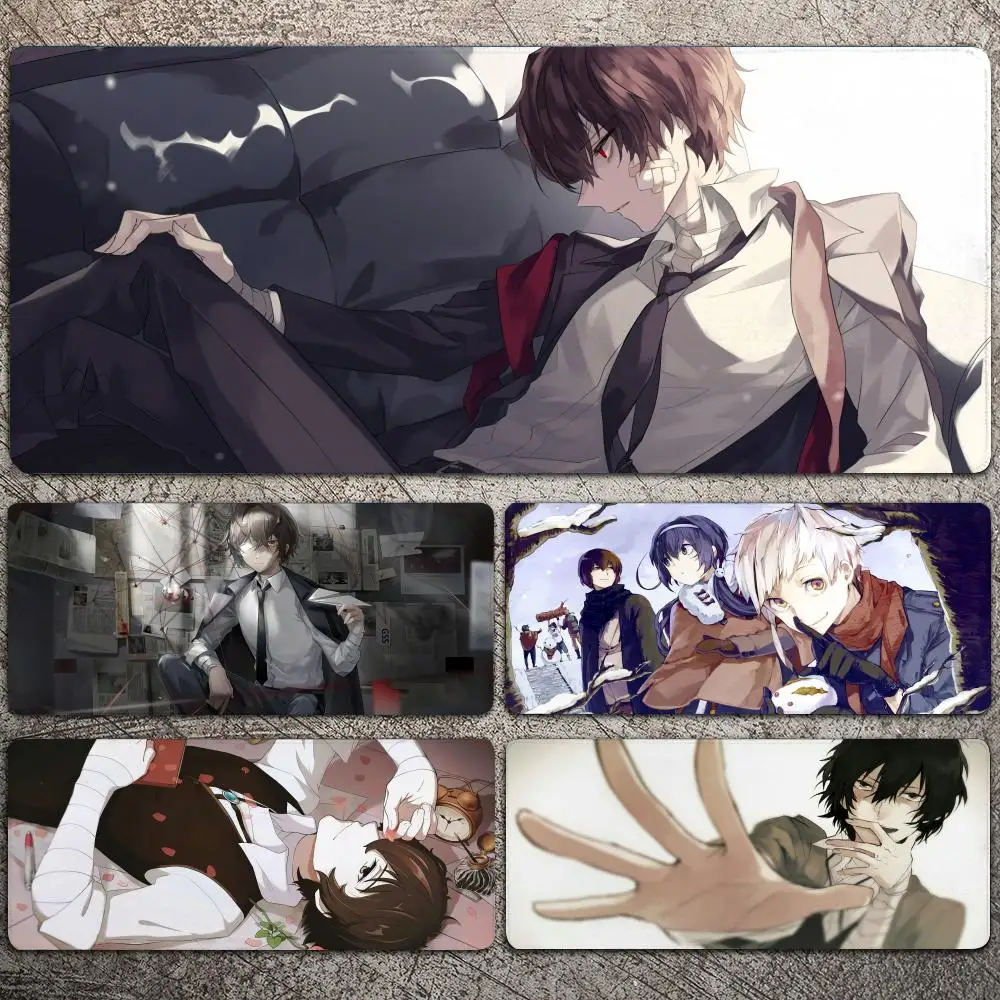 Osamu Dazai Bungo Stray Dogs Anime Mousepad Large Gaming Mouse Pad LockEdge Thickened Computer Keyboard Table Desk Mat