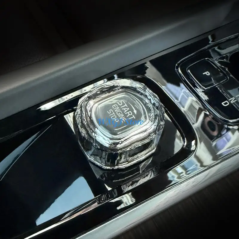 

37JE Luxury Crystal Start Knob Cover For Enhanced Car Interior Look And Durability