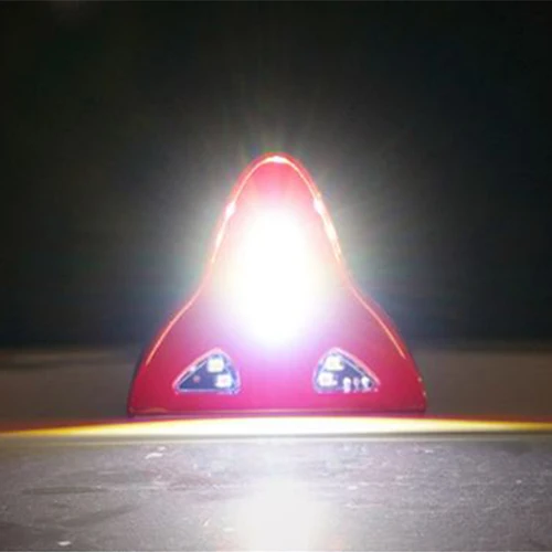 Imagen 2 del producto Luz Universal de antena con forma de aleta de tiburón para coche, luz LED Solar anticolisión, luces de advertencia, accesorios de decoración de modelado de automóvil