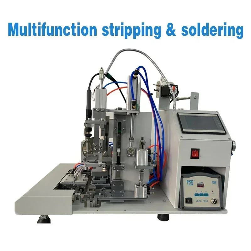Multifunctional Semi Automatic USB Data Wire Cable Soldering Machine With Cutting And Stripping Functions