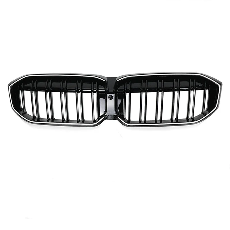 Novo estilo de luz led preto brilhante frente rim dupla slat grill grille para bmw nova série 3 g20 g21 facelift lci 2023-2024