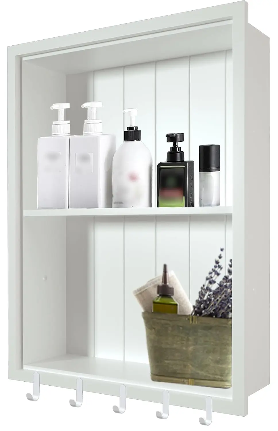14x18 Recessed Medicine Cabinet 2-Tier Wall Niche Storage Bathroom Bedroom Kitchen Solid Wood Customized