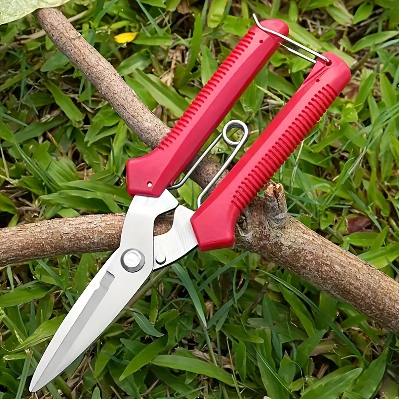 

1pc Stainless Steel Loppers, Multi-Purpose Garden Scissors, Ergonomic Handle for Pruning, Packaging, Florist, Industrial Use