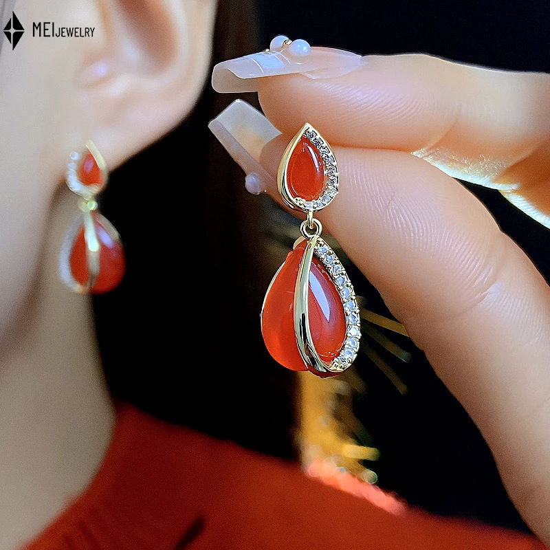 Модные роскошные элитные ретро-ювелирные изделия, серьги с краплями воды ﻿