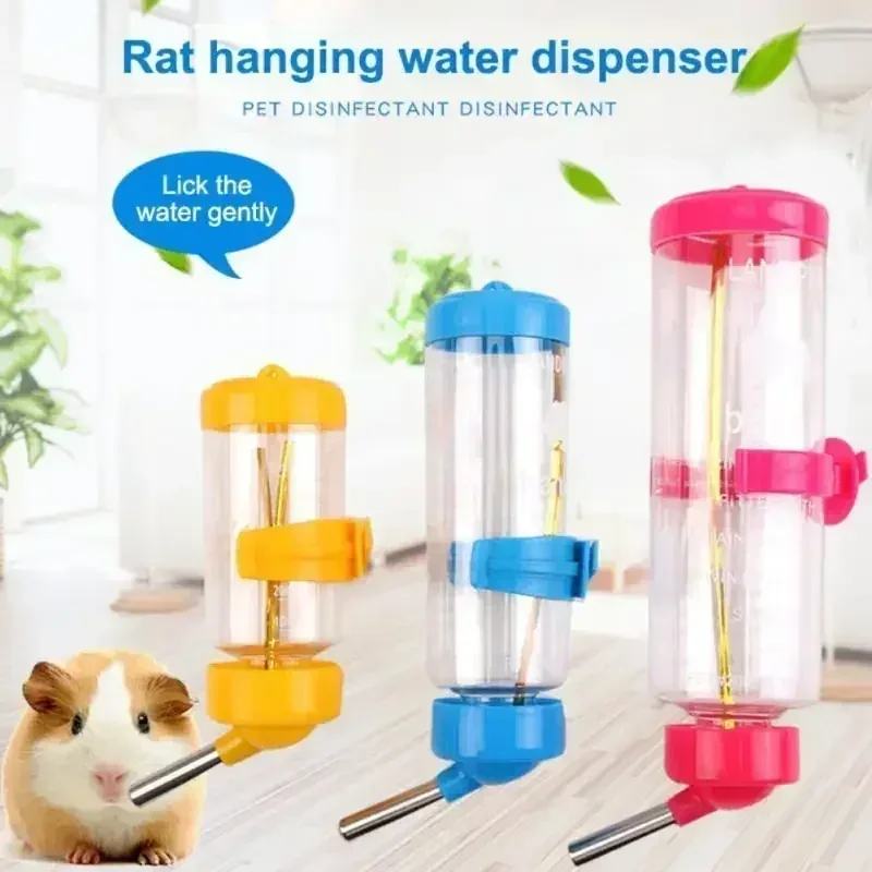 Dispensador De Garrafa De Água De Plástico, Bebedor De Hamster, Alimentador De Animais De Esquilo, Garrafa De Beber Coelho, Pendurado, Cobaia, Esquilo