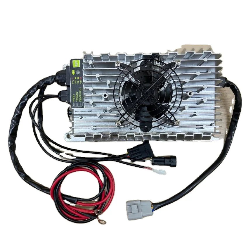 Carregador de bateria de lítio 100-240VAC 48V 20A 30A DM48PB1K8C IP67 Carregador inteligente rápido para carro elétrico