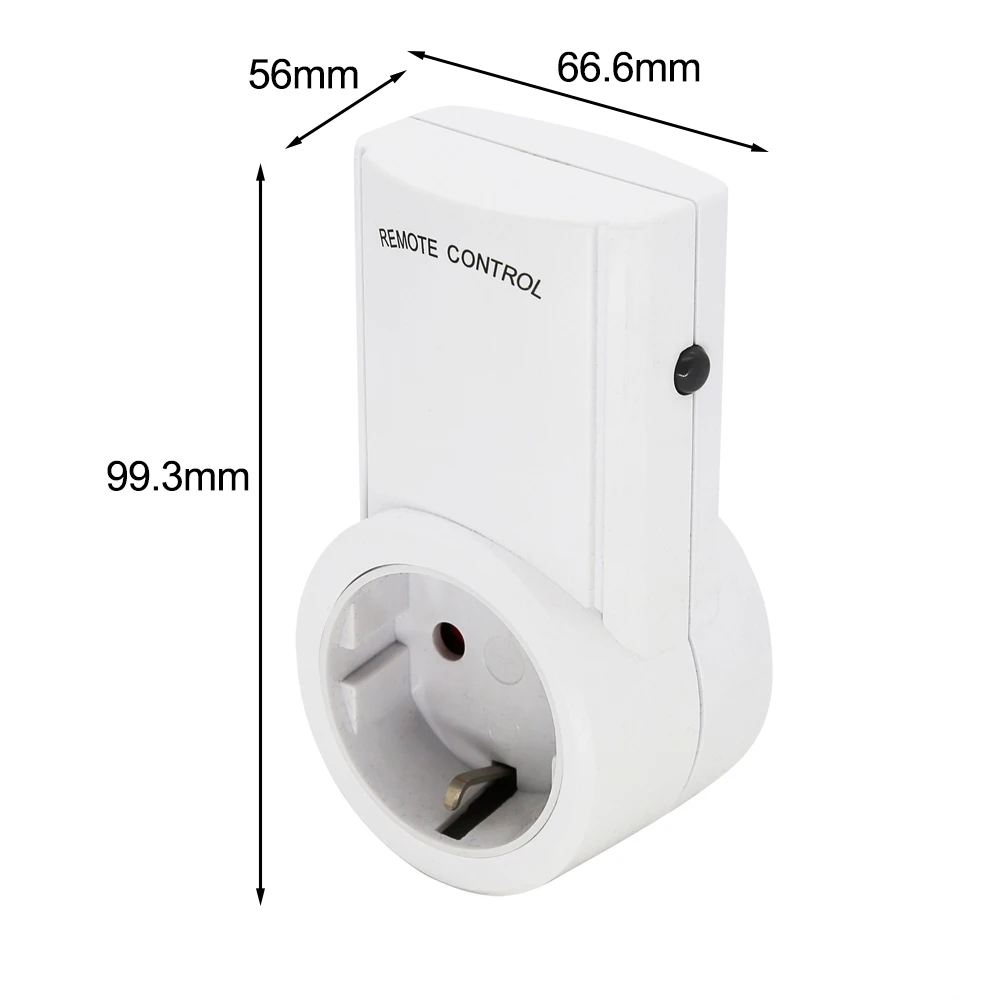 433 92MHz Remote Control Wireless Socket 16A 230VAC for Home Appliance Light Fan with Energy Saving Feature and 30 Meter Range