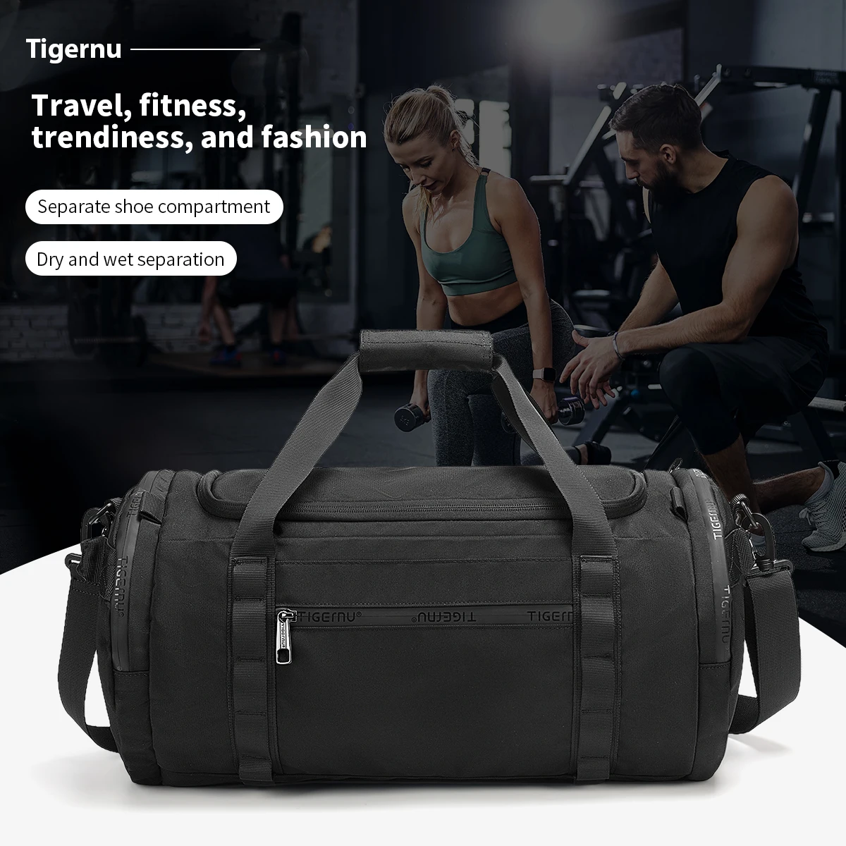 Bolsas deportivas para hombre, bolsa de gimnasio para entrenamiento físico, impermeable, de viaje