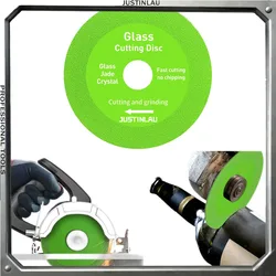 1PC szklana tarcza tnąca 100mm ultra-cienki brzeszczot Jade kryształowe butelki wina szlifowanie fazowanie ostrze tnące do cięcia szkła