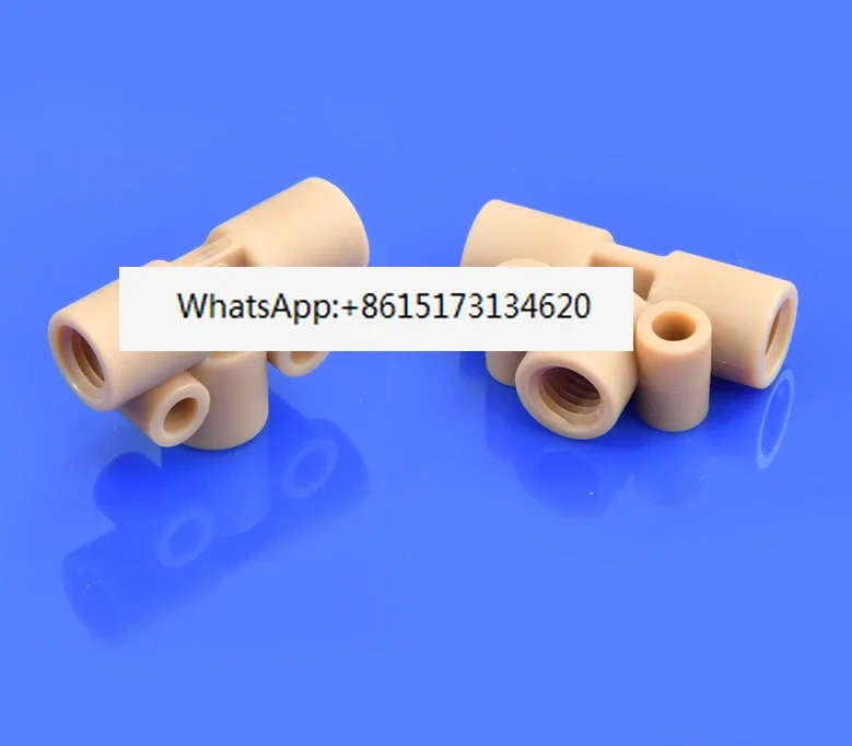 

Tee joint PEEK material, internal thread 1/4-28 unf 10-32 screw hard pipe joint
