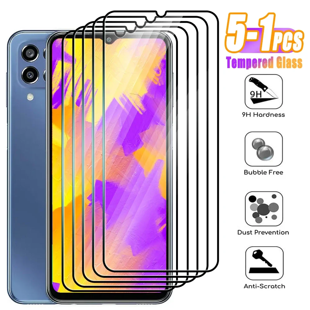 5-1 Uds vidrio templado para Samsung Galaxy M13 M33 M04 M34 5G M54 película protectora de pantalla en Galaxy M30 M20 M31 M12 M22 M42 4G M52
