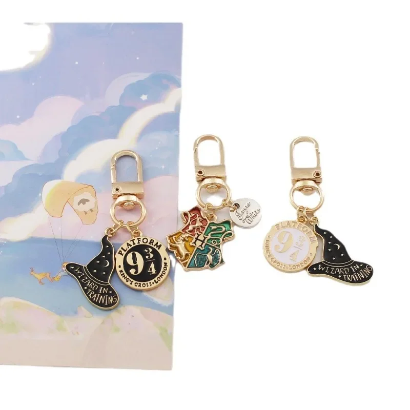 New Harry Potter Random Magic Keychain Academy Hermione Ron Alloy Creative Bag Gift Pendant Children's Toys