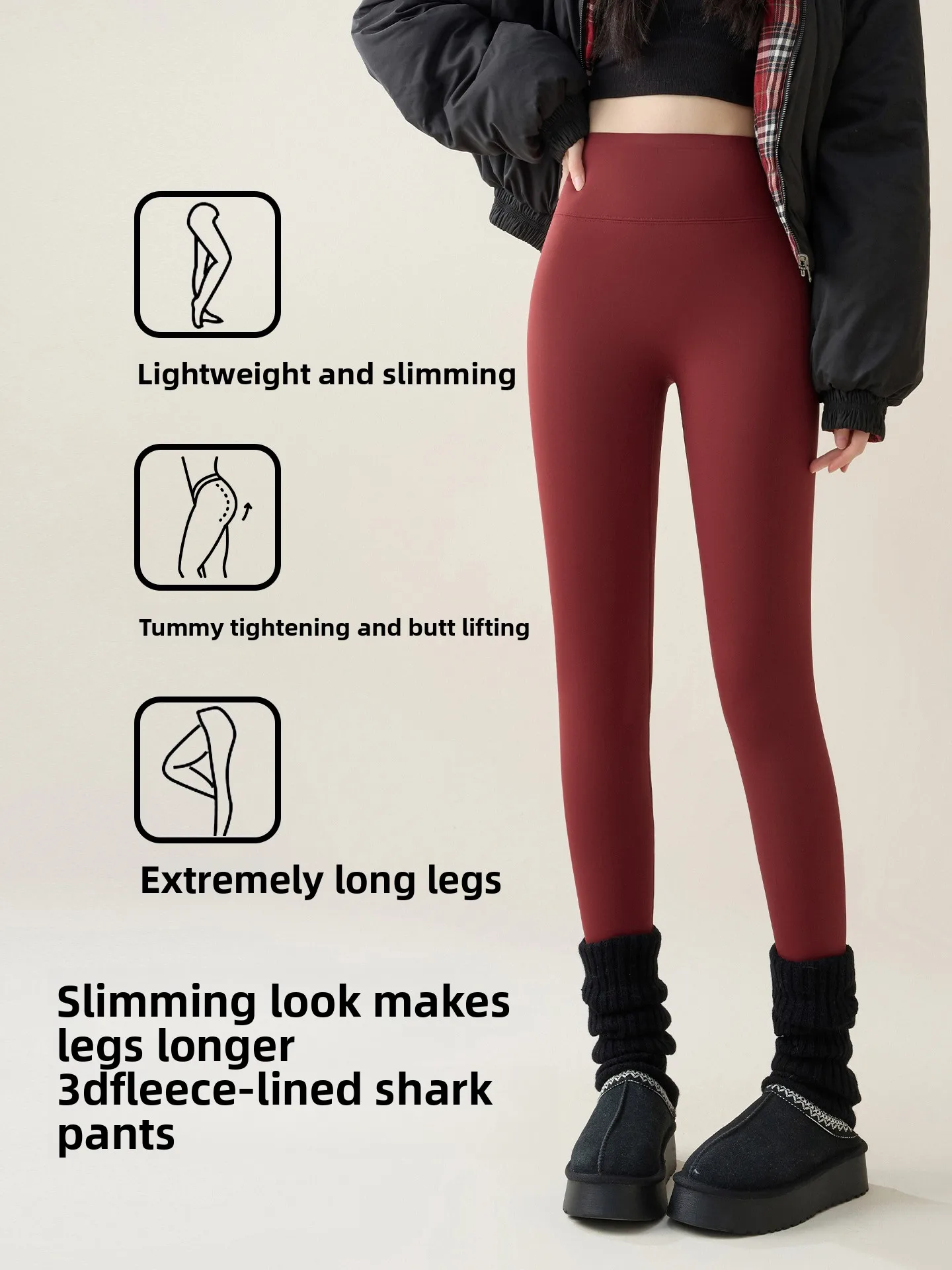 

Брюки для йоги Thiened Fce с высокой талией, женская верхняя одежда, брюки-ковчелка, осень-зима, теплые леггинсы с высокой талией, подтягивающие живот и бедра