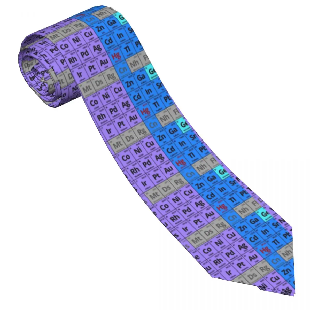 Men's Tie Elements Periodic Table Neck Ties Science Chemical Elegant Collar Tie Graphic Leisure Quality Necktie Accessories