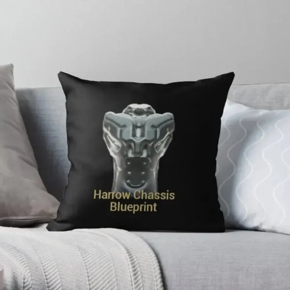 Harrow Chassis Blueprint Warframe Tennoc  Printing Throw Pillow Cover Anime Cushion Decorative Case Pillows not include One Side