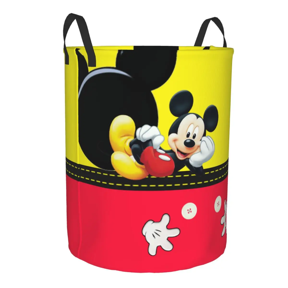 Custom Mickey Mouse Minnie Laundry Basket Foldable Anime Cartoon Toy Clothes Hamper Storage Bin for Kids Nursery