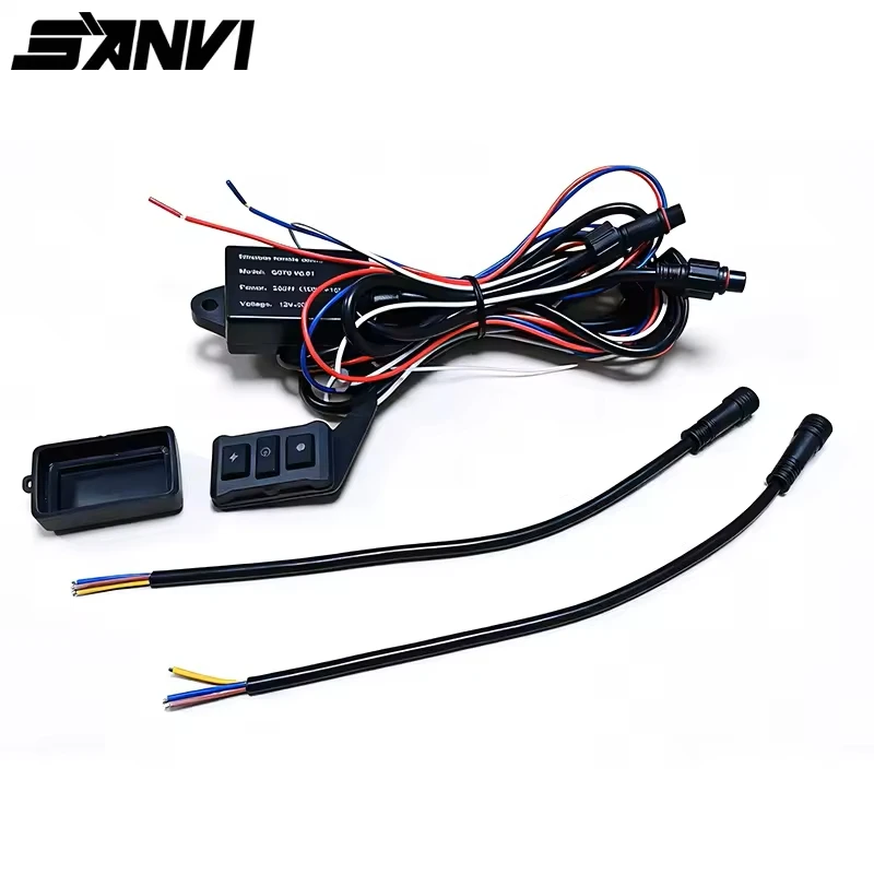 SANVI Wiring Harness Kit for 2 Lights Fuse On-Off Switch 12V Relay 120Watt for LED Work Light Bar