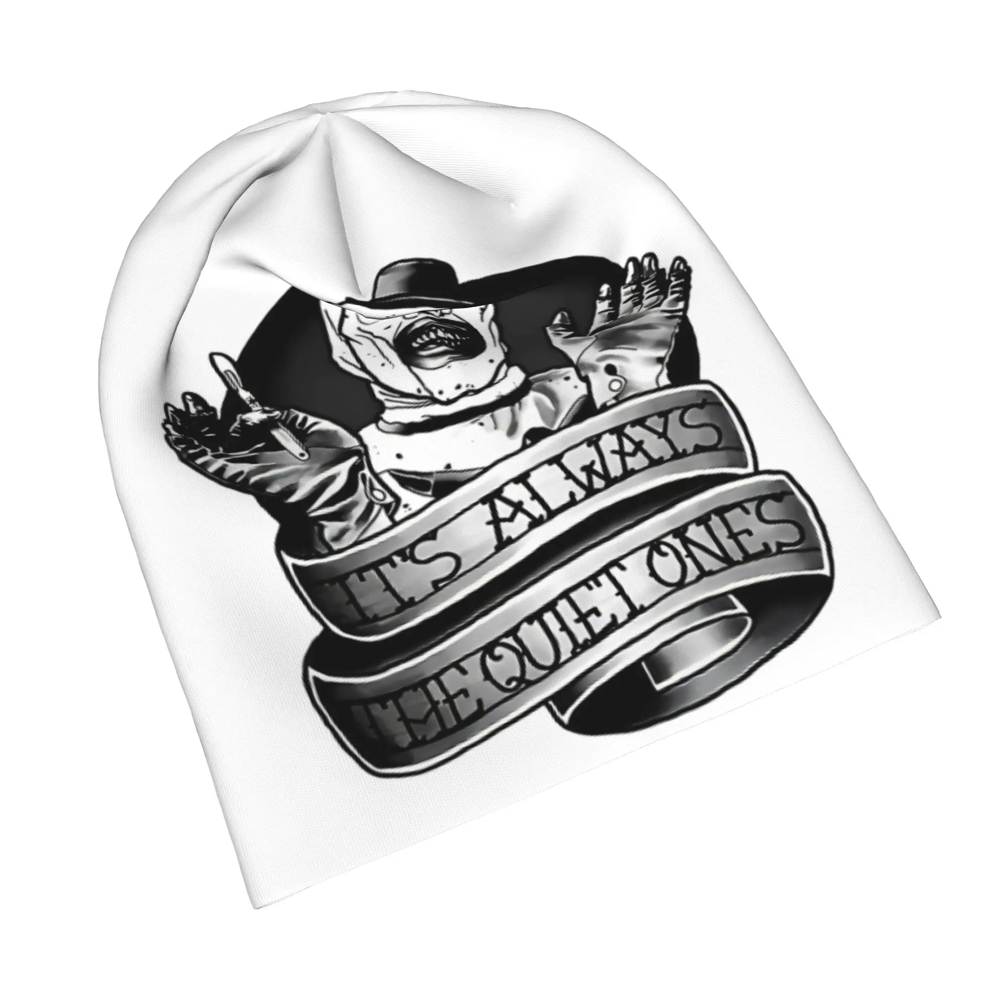 Horror Movie Terrifier Bonnet Hats Cool Outdoor  Skullies Beanies Hat Unisex Warm Multifunction Caps