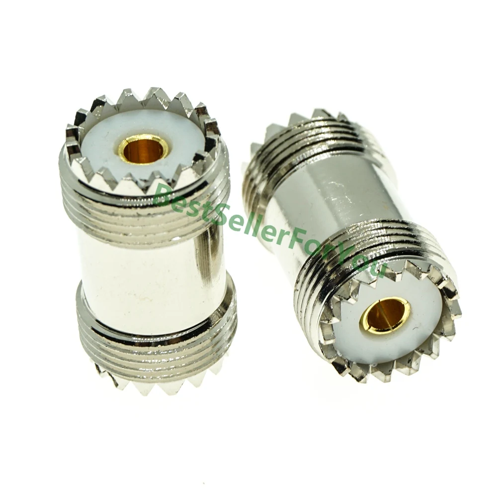 Conector Coaxial UHF PL259 a SO239 – 3 Vías Ángulo Recto - imagen 2