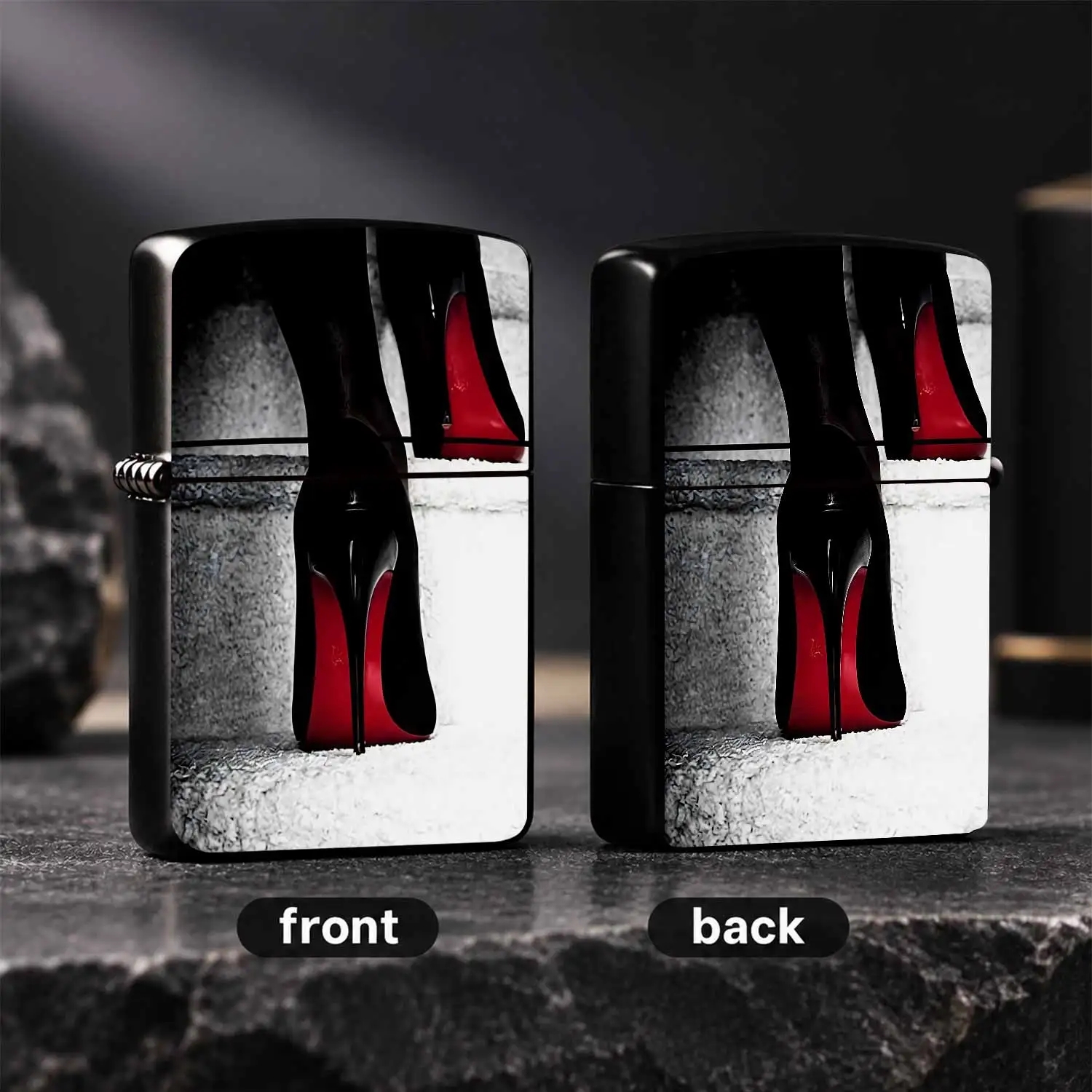 Stylish Red Sole High Heel Printed Igniter, Sleek Portable Decor Accessory, Fits Daily Commute, Business Meeting, Dating, Travel And All Scenarios, Exquisite Trendy Item For Personal Use Or Gifting To Show Unique Taste A Humorous And Intere