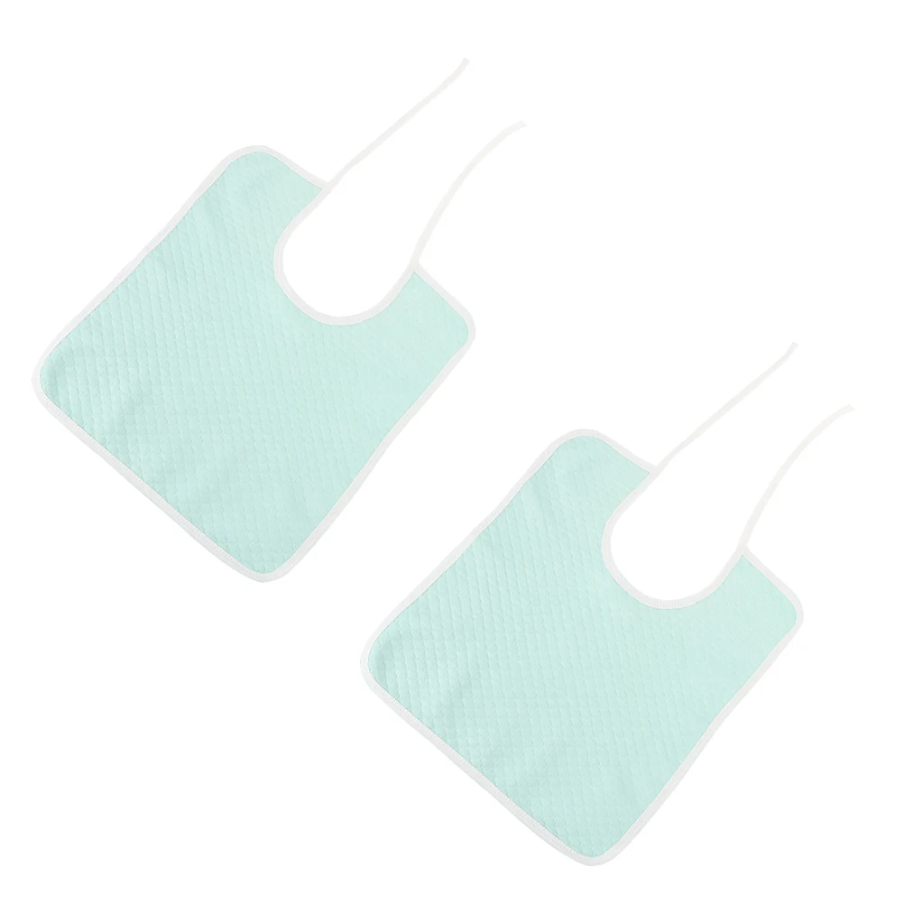 

2 Pcs Cotton Absorbent Bib Adult Bibs for Seniors Dining Apron The Elderly Eating Baby Adults Feeding
