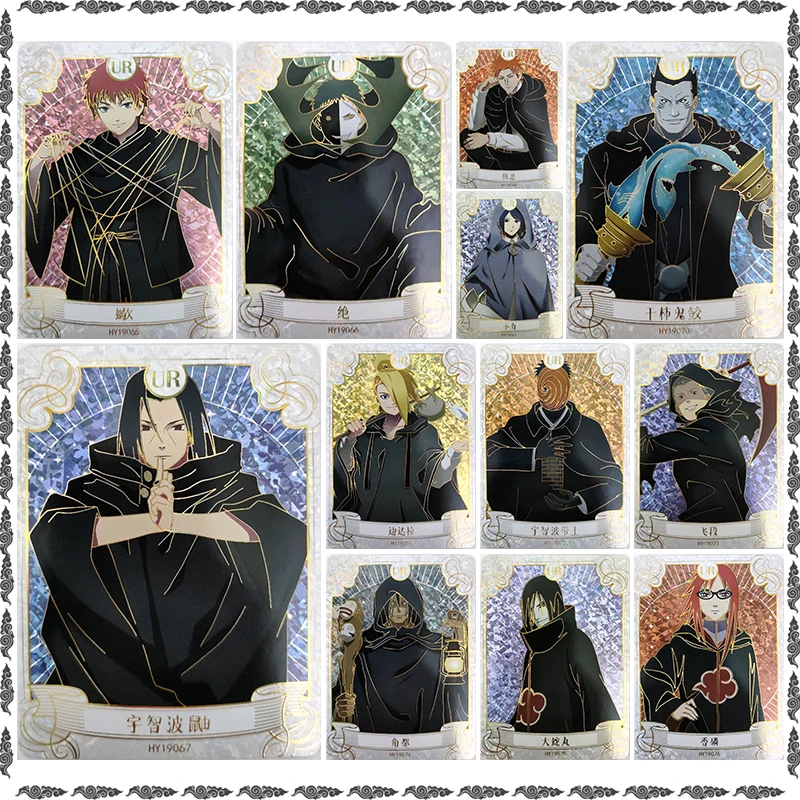 Anime NARUTO, Tarjetas Coleccionables Raras de Sasori, Karin, Orochimaru, Itachi, Kakuzu, Pain, Obito, Konan, Deidara, Juego UR, Regalo de Cumpleaños