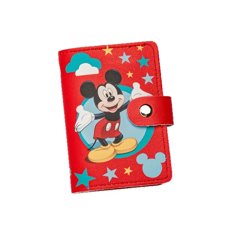 

Disney Mickey Mouse Cartoon Card Wallet for Women Girls Kids Waterproof PU Leather Portable Travel with 22 Card Slots