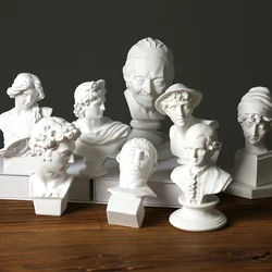 Nordic David World Famou Resin Bust Sketch Practice Model Plaster Head Decoration Living Room Art Portrait Home Decoration