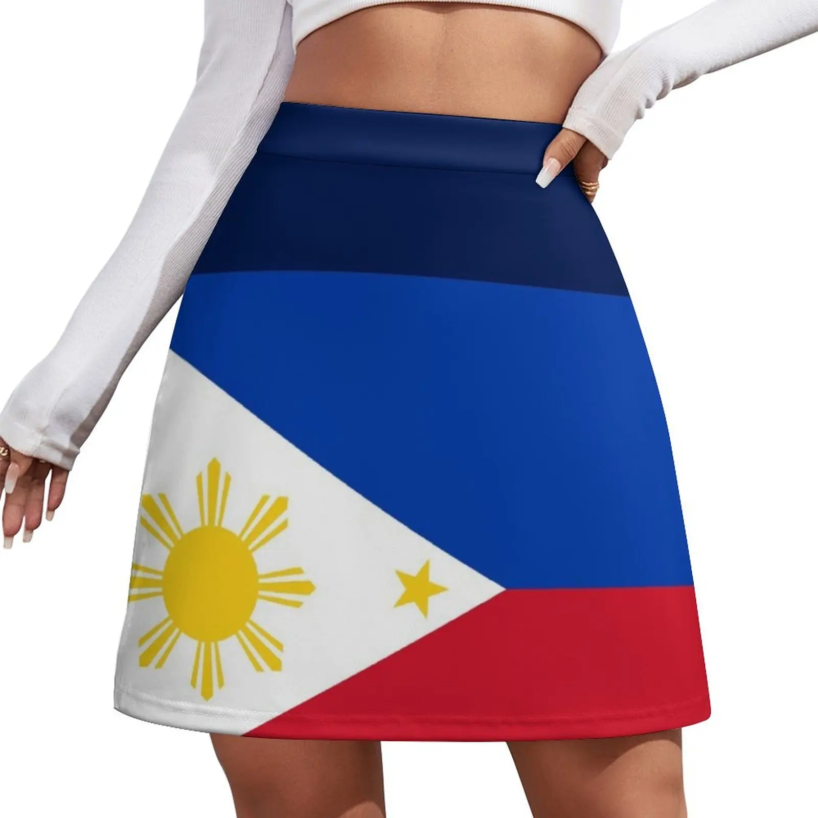 

Национальный флаг Филиппин - футболка с изображением Филиппин, мини-юбка, женские юбки, мини-юбка, вечерние платья