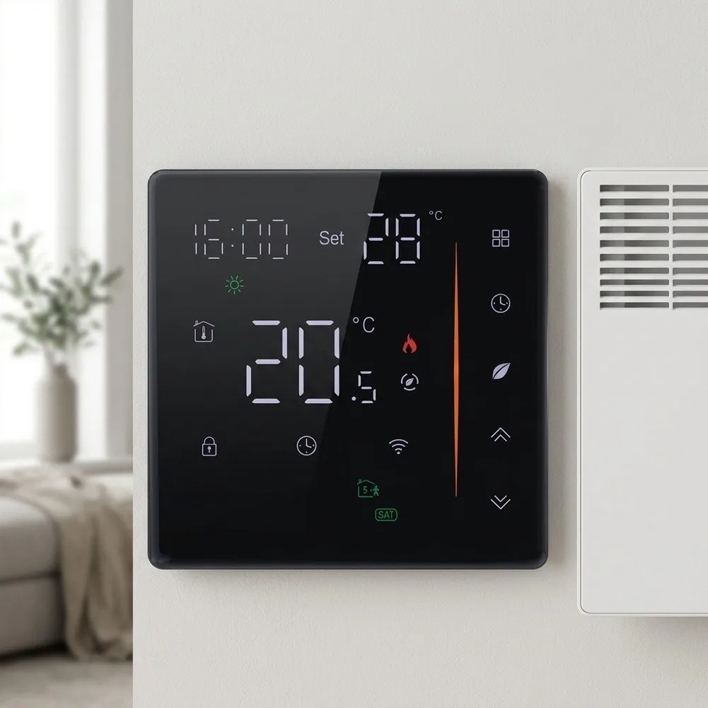 Smart Wifi Programmable Thermostat Precise Control For Underfloor Heating Remote App Timing Temperature Controller Home Hardware