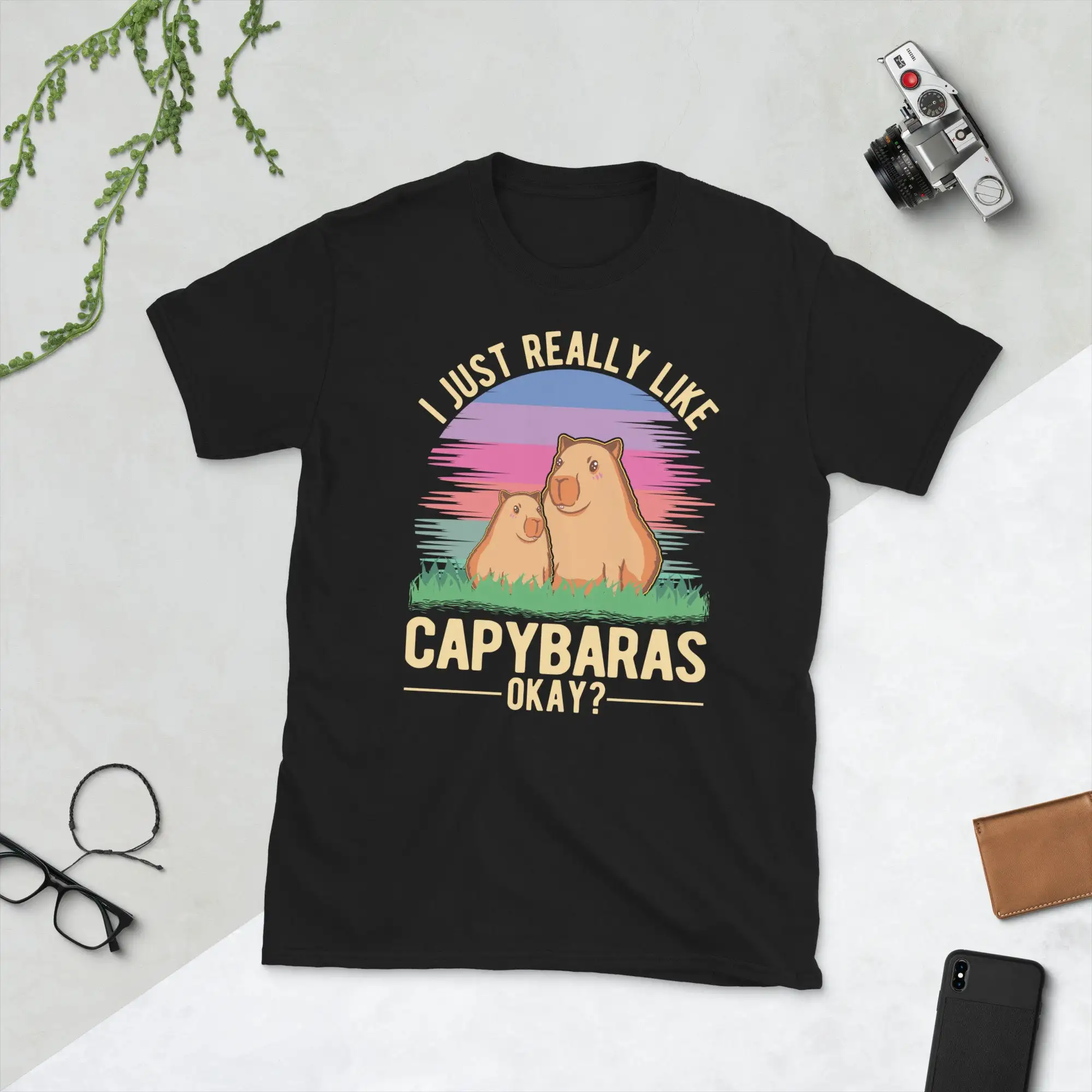 Funny Capybara T Shirt Men Capibara