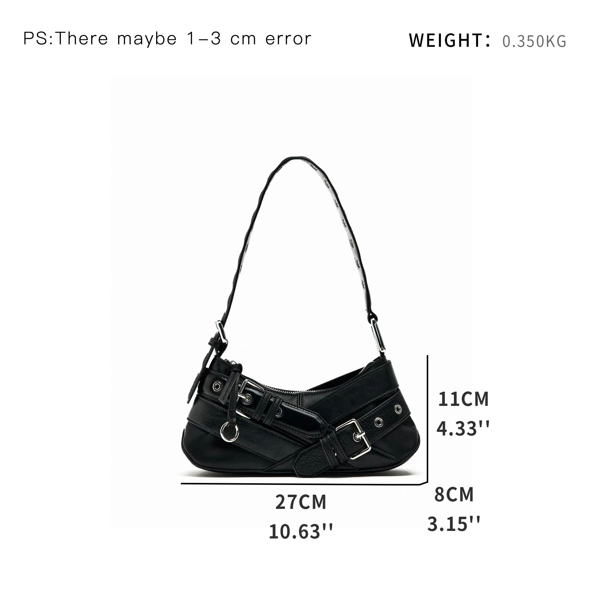 MABULA Brand Luxury Design Spicy Girls Locomotive Underarm Shoulder Bag PU Leather Fashion Cell Phone Purse Ladies Commuter Bag