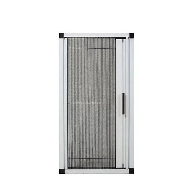 retractable track type pleated mesh sliding insect screen door for window and door