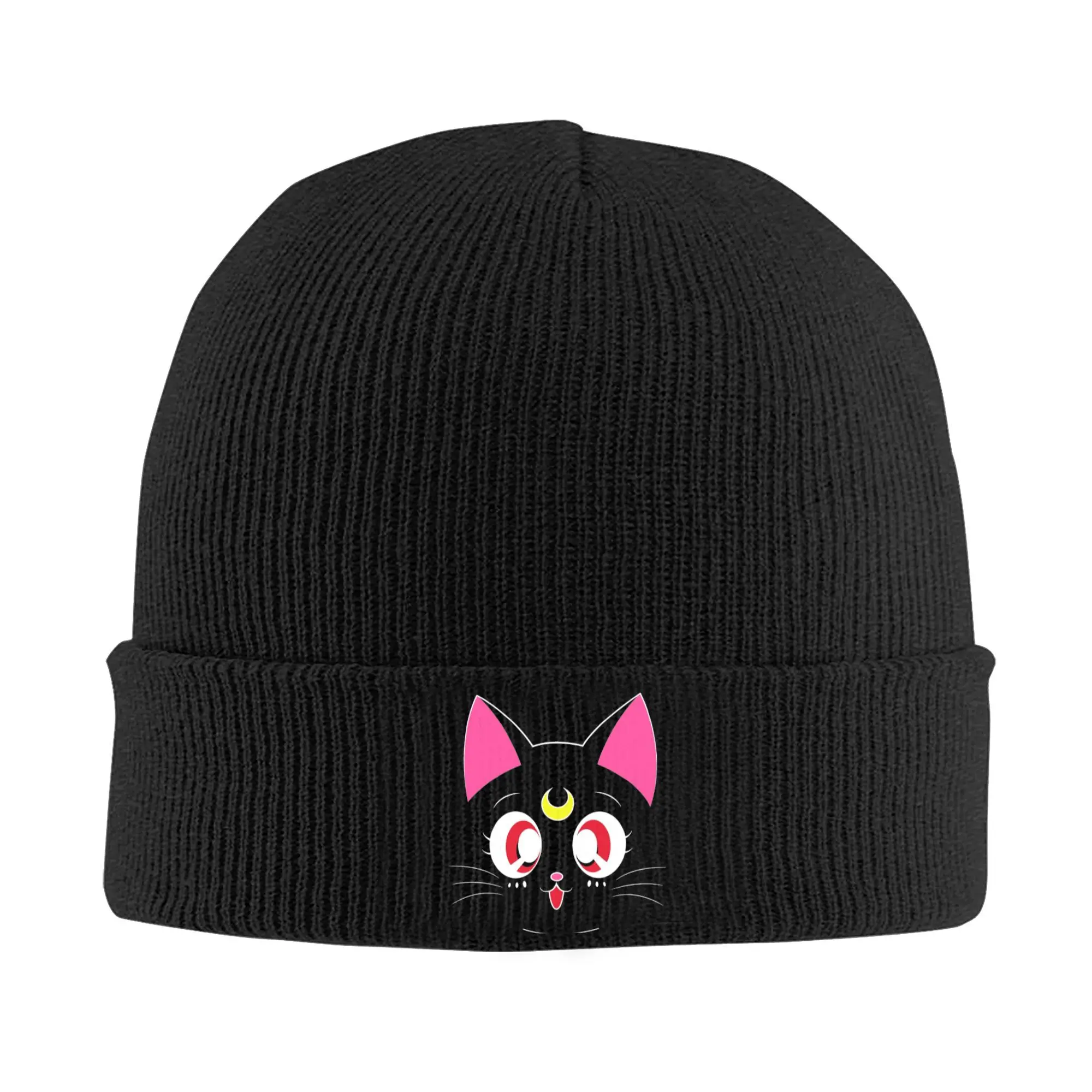 Anime Sailors Moons Knitted Hat Beanies Winter Hat Warm Acrylic  Color  Cap for Men Women Gift