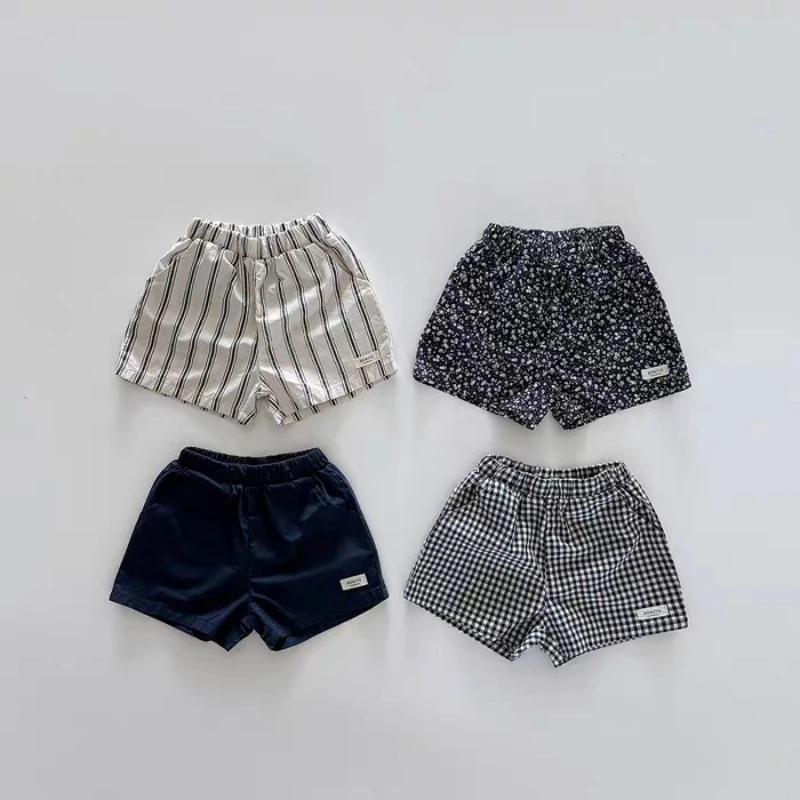 K24045 Korean Style Baby Toddler Cotton Linen Shorts Spring Summer New Arrival Unisex Kids Loose Breathable Mini Shorts