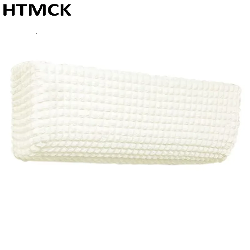 1Pc Wall Air Conditioner Cover, Washable Plaid Elastic Fabric AC Dust Cover for Household Wall Mounted Air Conditioning Unit