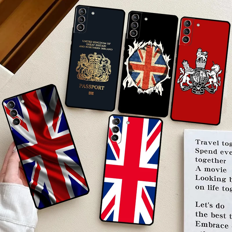 England British UK Union Jack Flag Cover For Samsung Galaxy S24 S23 S22 S21 Ultra Plus S20 FE S8 S9 S10 Note 10 20 Ultra Case