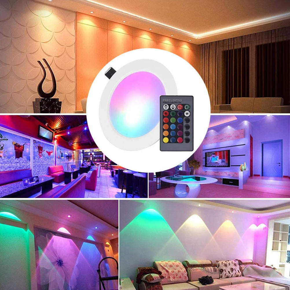 

RGBW 9W Dimming Downlight for Ceiling Remote Control Recessed Lamp LED Lightweight Aluminum Body Bedroom Living Room