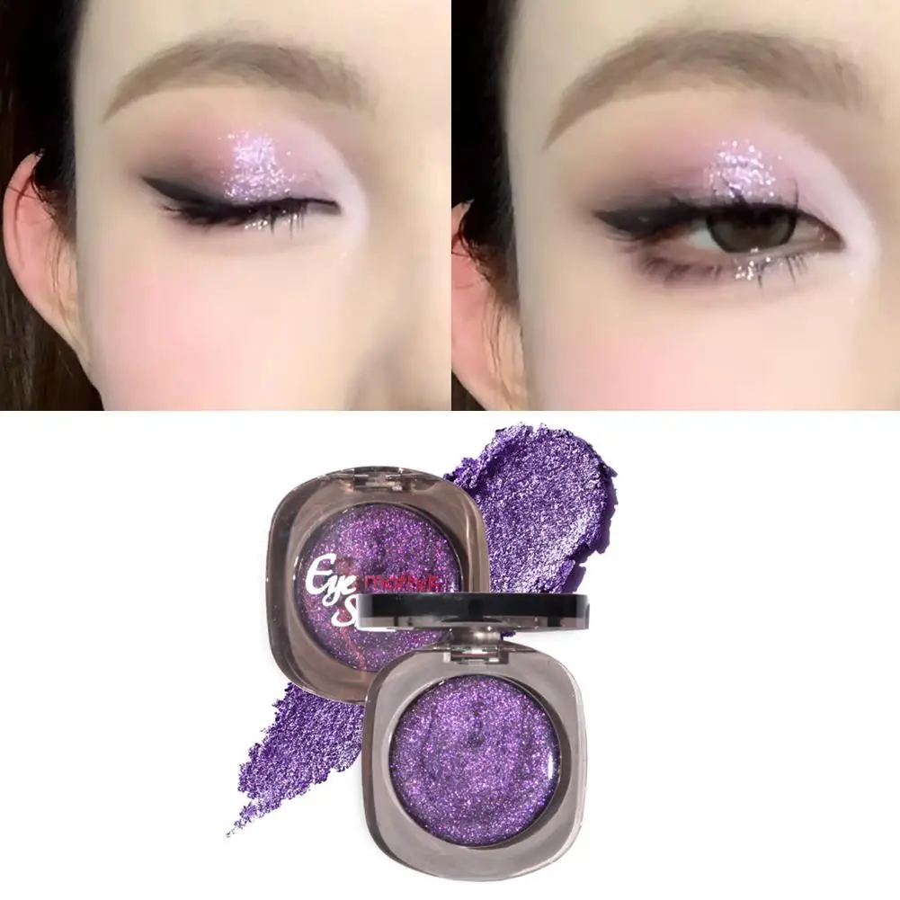 Enkele paarse Starlight oogschaduw Shimmer Smoky Glitter parelmoer glanzende cosmetica make-up markeerstift G1J3