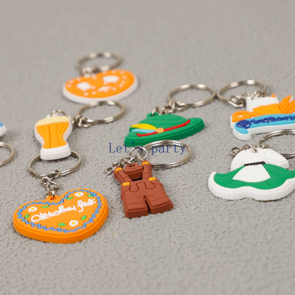 8 قطعة مهرجان بيرة ميونيخ بولي كلوريد الفينيل المفاتيح حقيبة الظهر قلادة لموضوع مهرجان أكتوبر حفلة عيد ميلاد الحسنات جودي حقيبة بيناتا الحشو #5