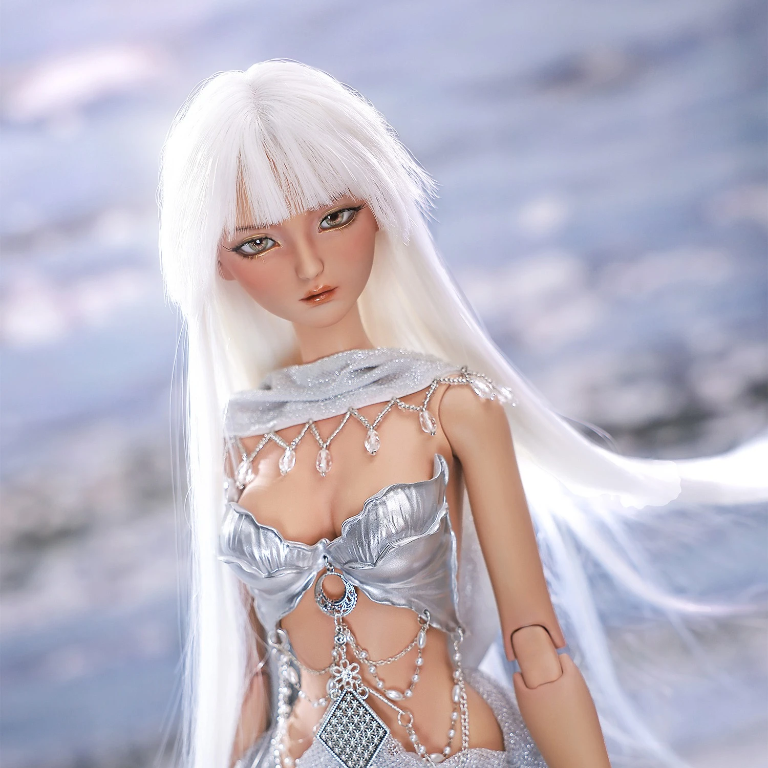 

Bjd Doll 1/3 Yueru Gothic Sagittary Fullset Archer Art Figure Dolls Female Shugafairy Silver Resin Breast Cup 1/3 Bjd Clothes