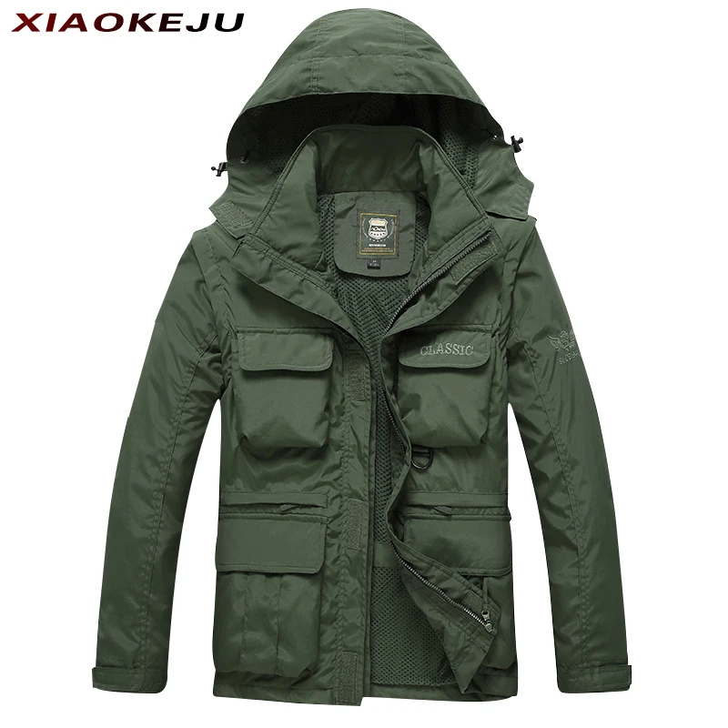 Winter Coat Men's Clothes Bomber Male Jackets Work Wear Stylish Anorak Cardigan Mountaineering Tactical Clothing Man Parkas Cold