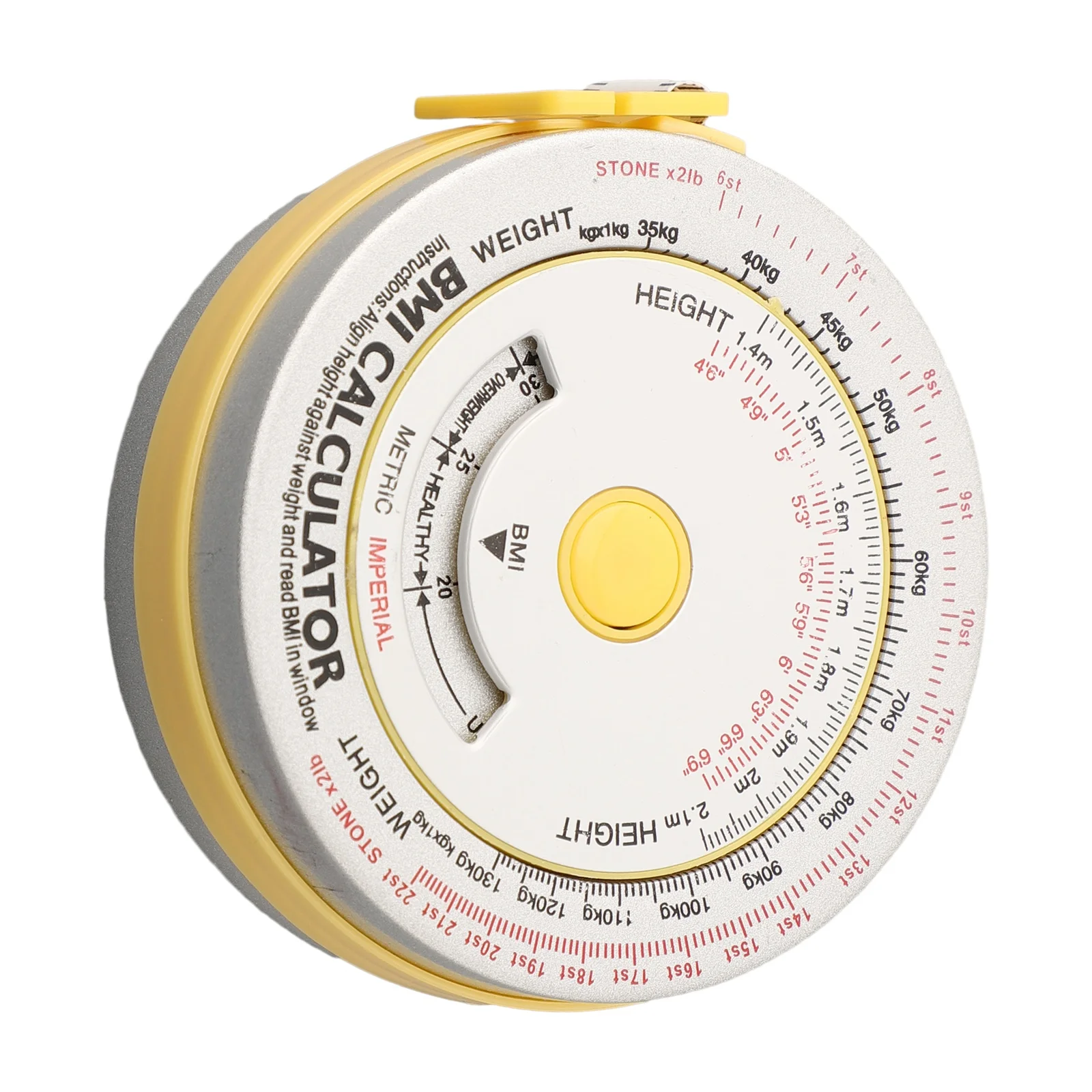 Tape Measure User Friendly Body Mass Index Calculator Retractable Tape Measure for Accurate Weight Loss Progress Tracking