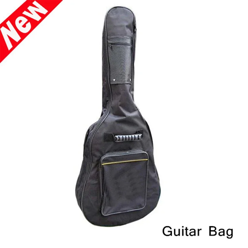 Waterproof Guitar Case Double Strap Padded Black Guitar Case with Backpack Shoulder Strap Classical Guitar Bag for 36/39/41inchs