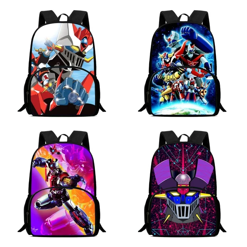 Anime M-Mazinger- Z Child School Bags,Cartoon School Backpack for Boys Girls,Durable Kids Backpack for Pupil Students