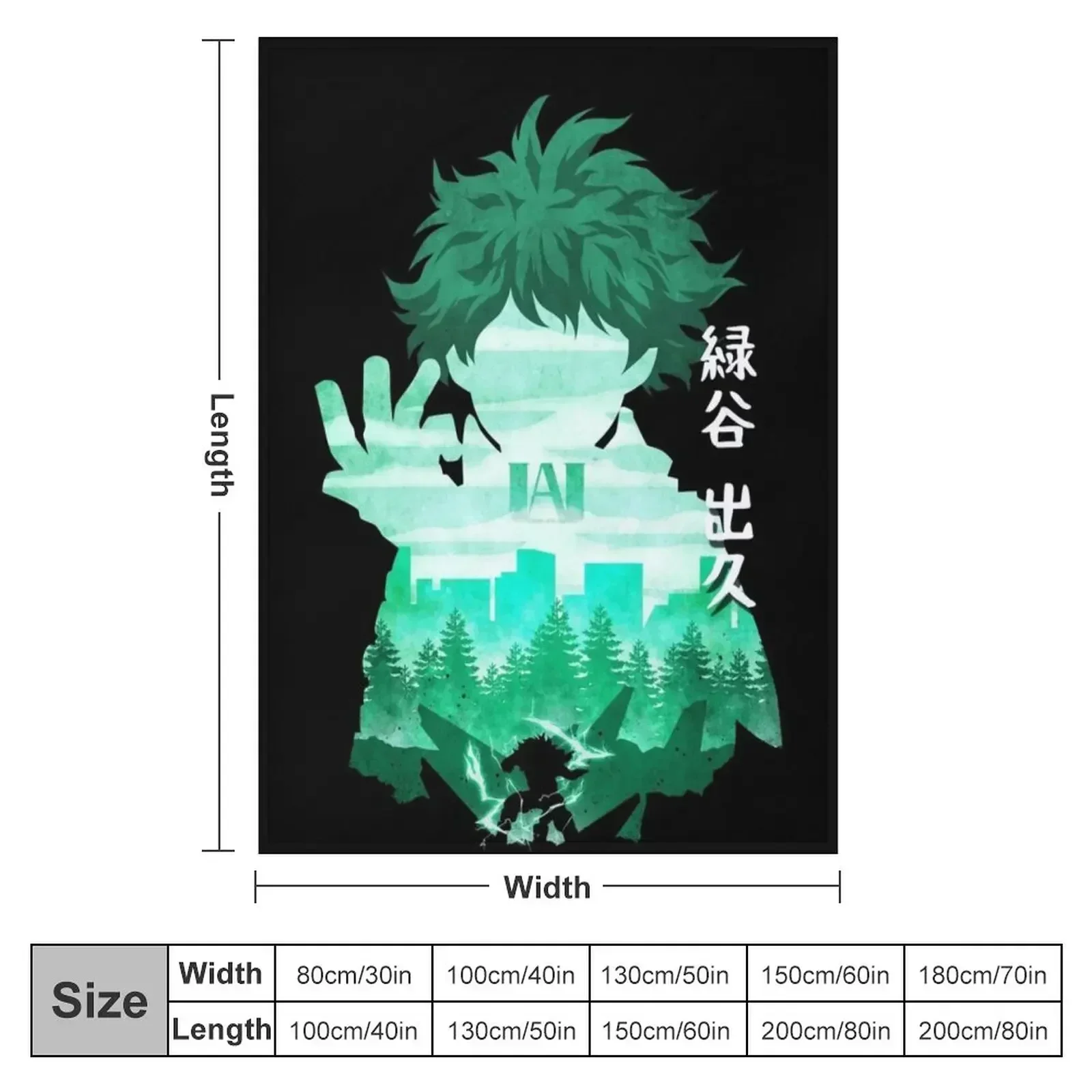 Deku Midoriya Izuku One For All Hero Academy #5 Throw Blanket Soft Blankets For Baby Blankets