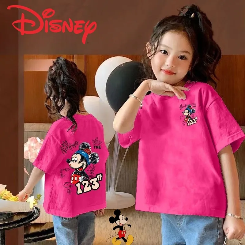 Cartoon Disney Mickey New Summer Soft, Comfortable and Fashionable Summer Cute and Versatile Cotton Quick-drying Casual T-Shirt