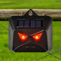 Effective 1000mAh Solar Powered Red Light Animal Repeller for Garden Yard Farm Protection Against Small Pests