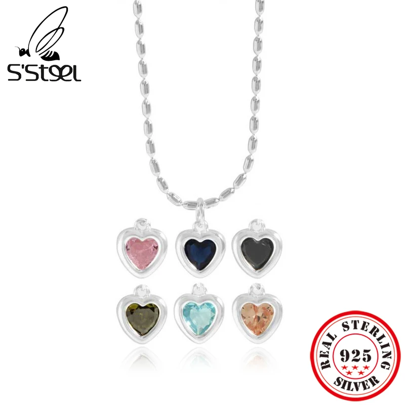 

Цепочка женская из серебра 925 пробы с подвеской в виде сердца