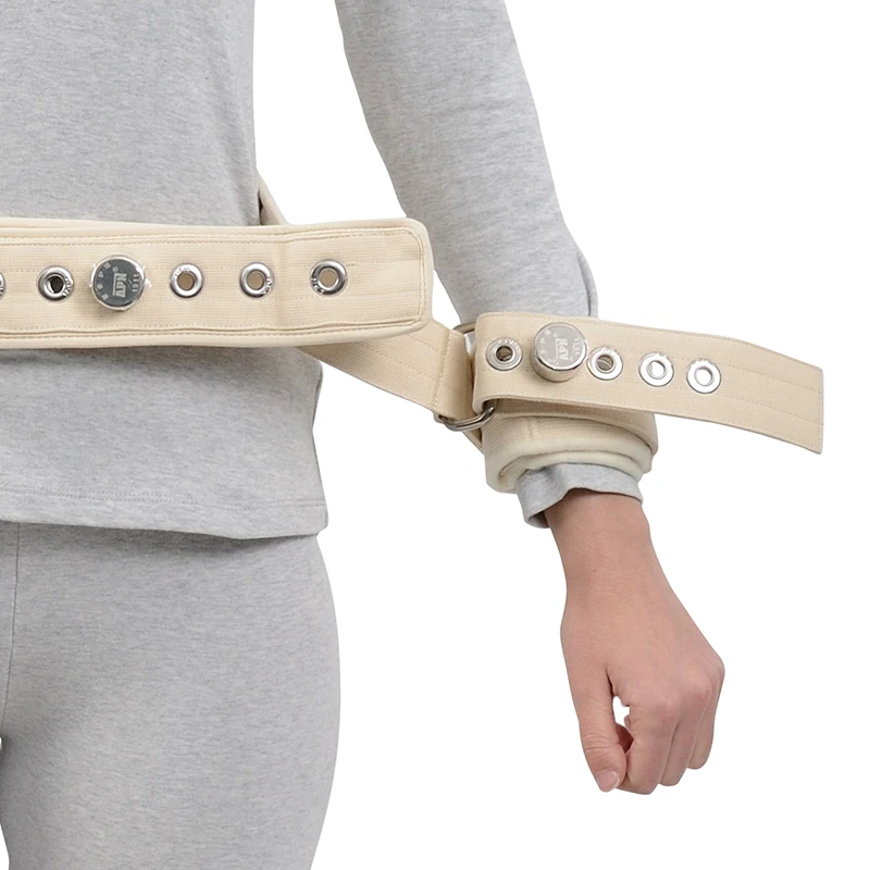 Standing Magnetic Buckle Lock Hands Waist Restraint Belt For Manic Patient Safe Protection Restraint In Mental Health Nursin